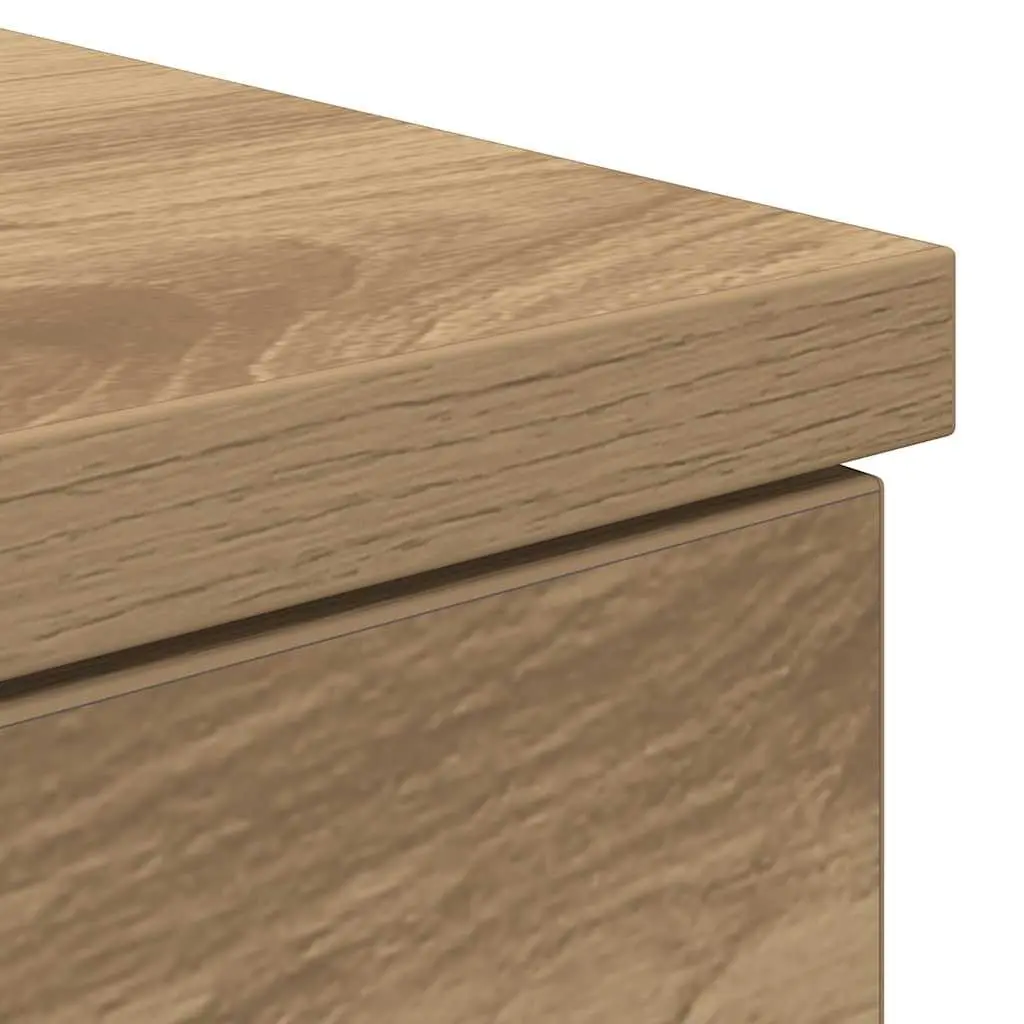Office Desk Brown Engineered Wood Storage Cabinet Drawer Shelf Workstation