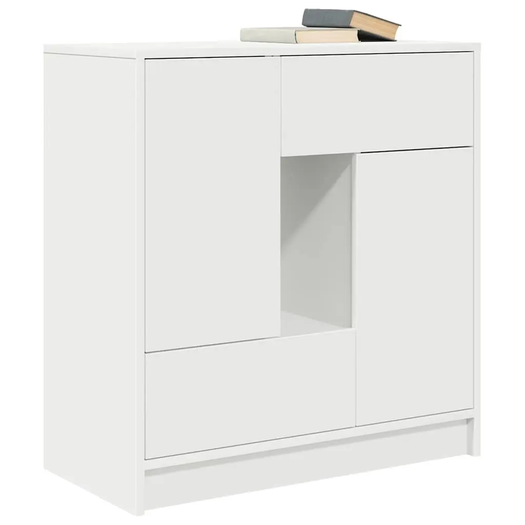 Sideboard with Drawers and Doors White Storage Cabinet Buffet Living Room