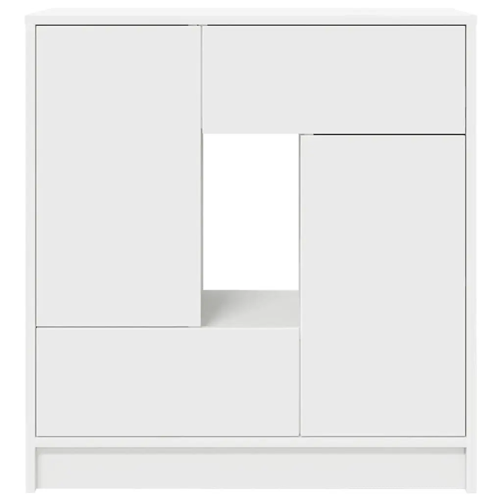 Sideboard with Drawers and Doors White Storage Cabinet Buffet Living Room