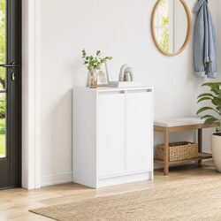 Shoe Storage Cabinet Specifications: 57x34x76cm, White