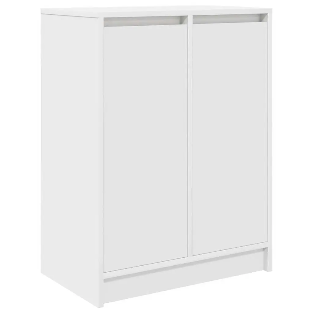 Shoe Cabinet White Storage Organiser Engineered Wood 57x34x76cm
