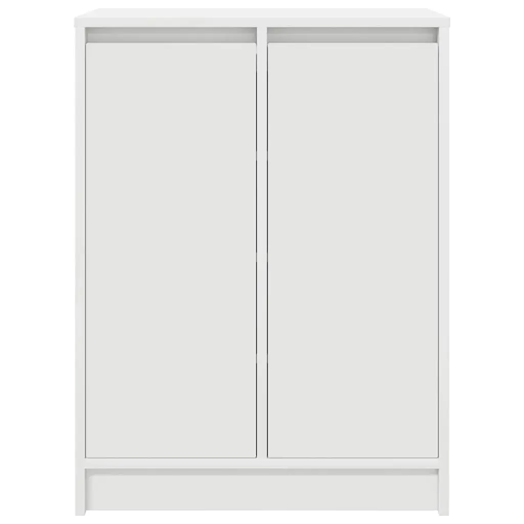 Shoe Cabinet White Storage Organiser Engineered Wood 57x34x76cm