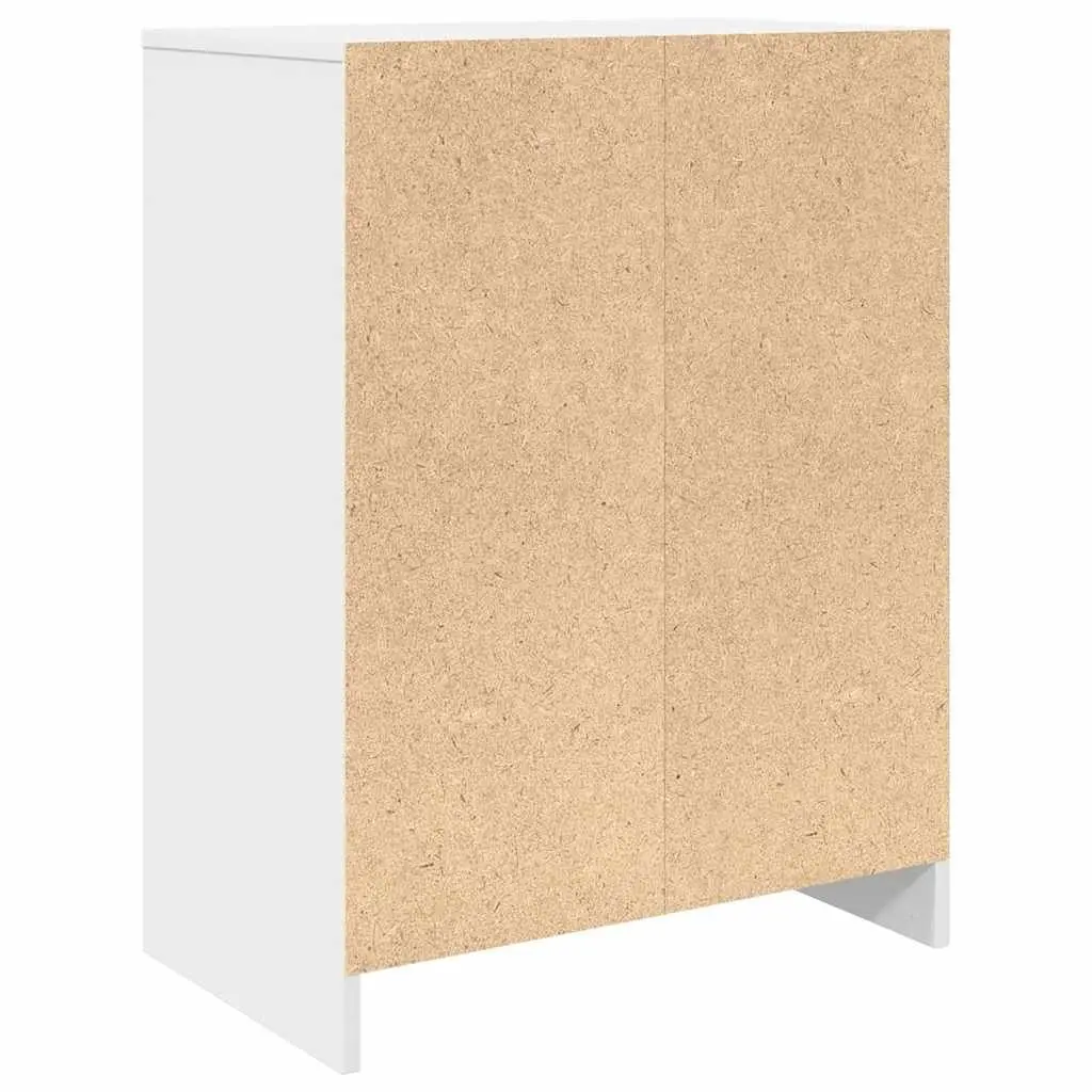 Shoe Cabinet White Storage Organiser Engineered Wood 57x34x76cm