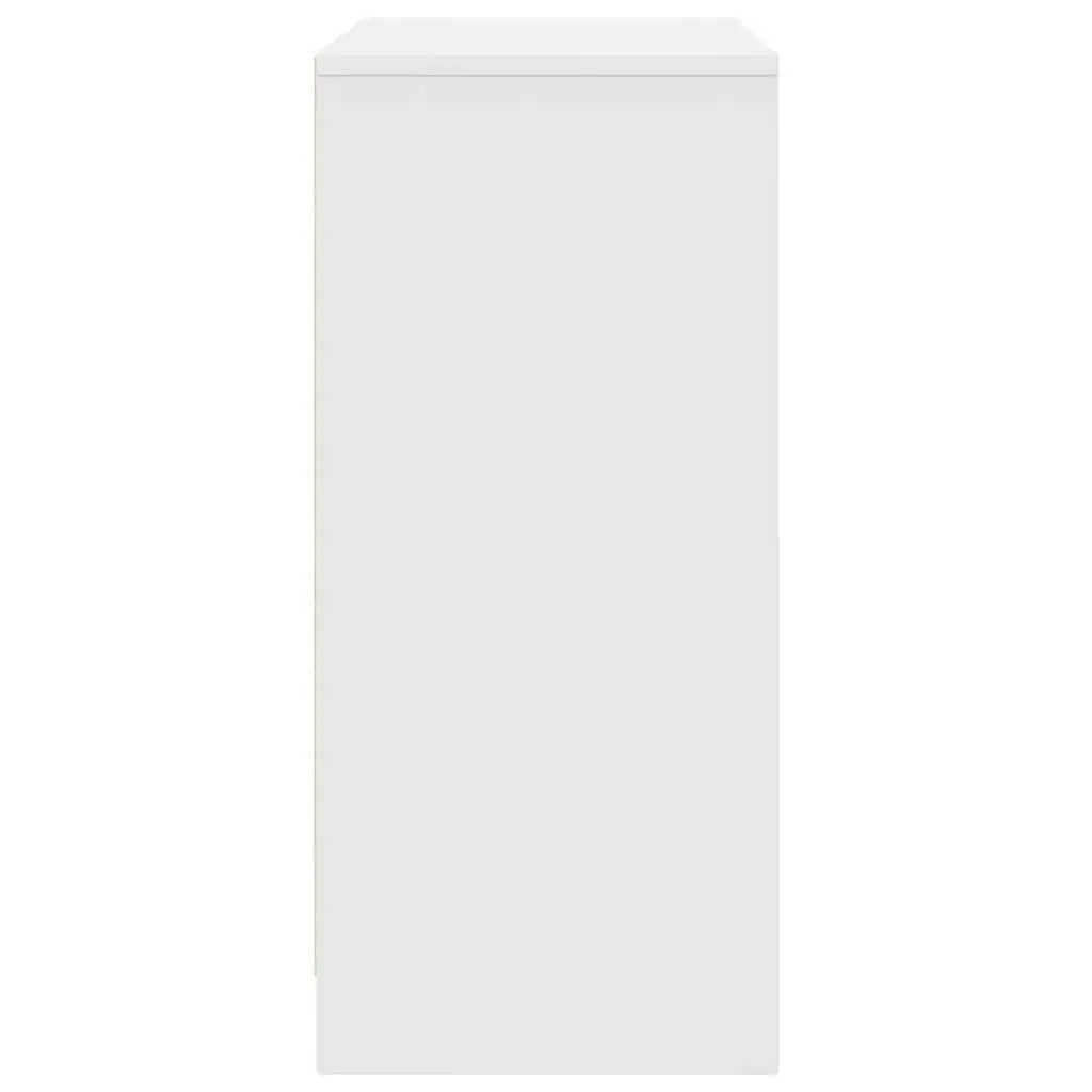 Shoe Cabinet White Storage Organiser Engineered Wood 57x34x76cm