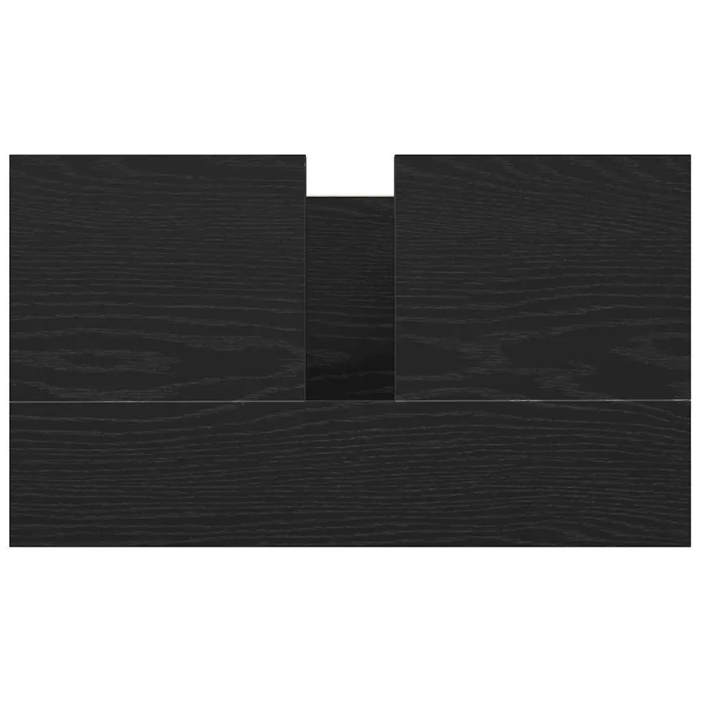 Bathroom Vanity Cabinet Storage Unit Black Oak 60x34.5x60cm