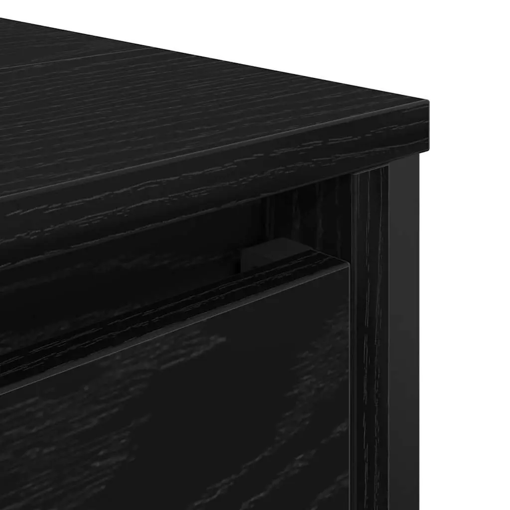 Bathroom Vanity Cabinet Storage Unit Black Oak 60x34.5x60cm