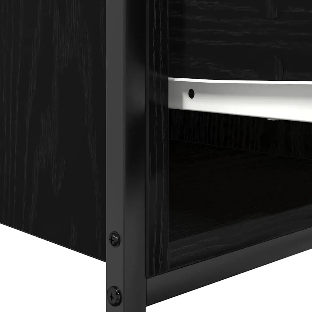 Bathroom Vanity Cabinet Storage Unit Black Oak 60x34.5x60cm