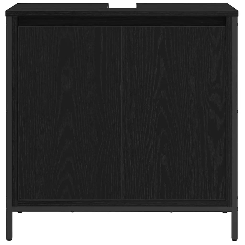 Bathroom Vanity Cabinet Black 60cm for Bathroom Storage Sink Unit
