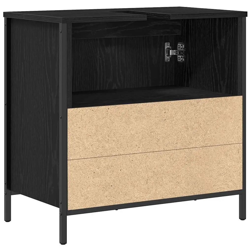 Bathroom Vanity Cabinet Black 60cm for Bathroom Storage Sink Unit