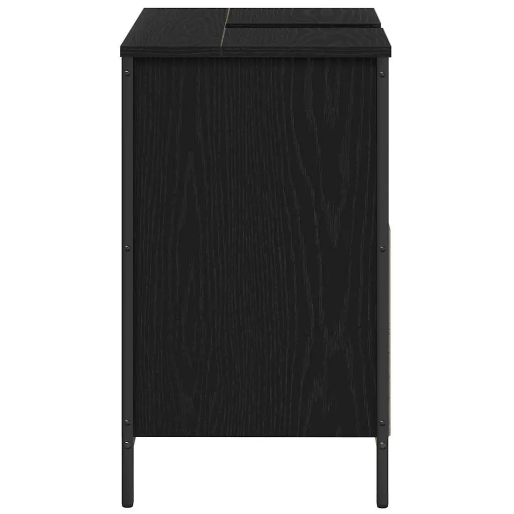 Bathroom Vanity Cabinet Black 60cm for Bathroom Storage Sink Unit