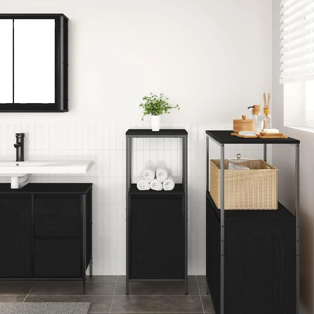Bathroom Vanity Cabinet for Bathroom 36x35x95cm Black Oak