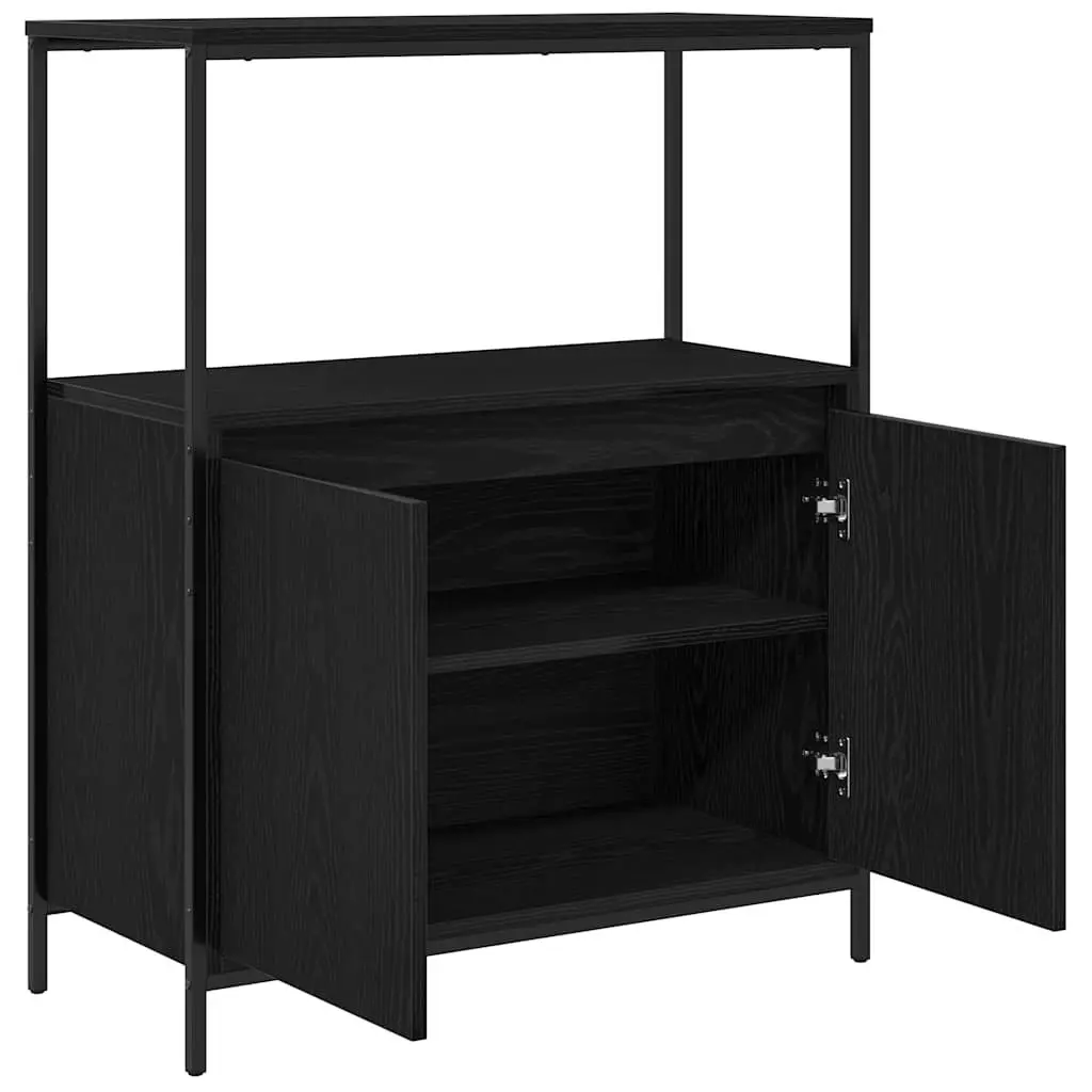 Bathroom Vanity Cabinet for Bathroom 76.5W x 35D x 95H cm Black Oak Storage Unit Organiser