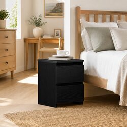 Black Oak Bedside Cabinet Specifications: 30x30x40cm