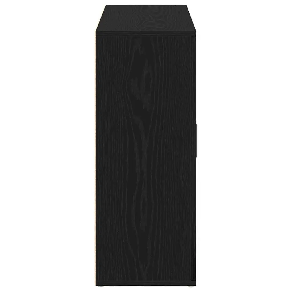 Sideboard Storage Cabinet Black Oak 91x29.5x75 cm Home Furniture