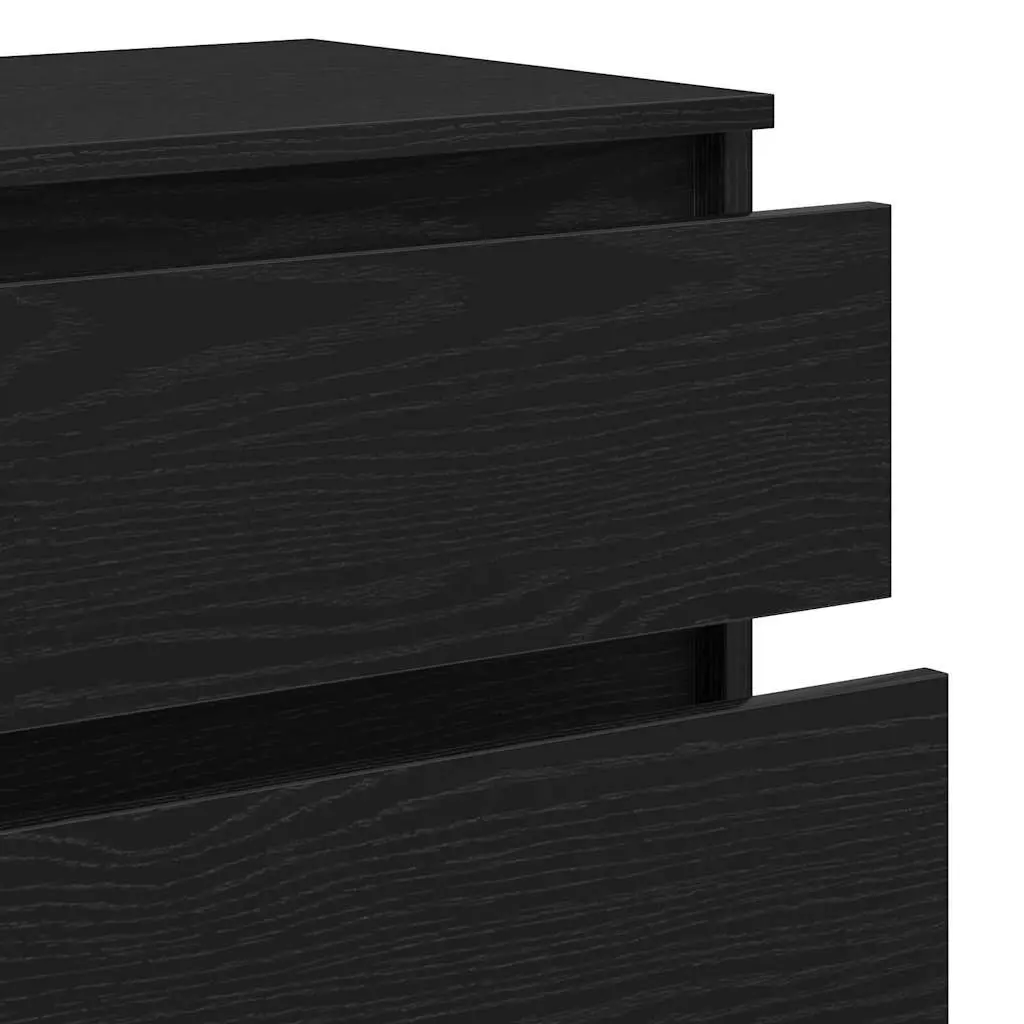 Drawer Cabinet Black Oak 60x36x103 cm Storage Chest 5 Drawers