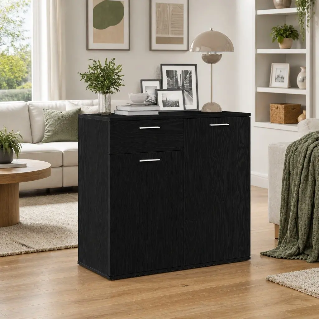 Black Oak Sideboard 80x36x75cm