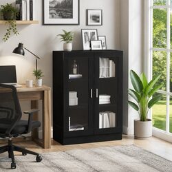 Black Oak Book Cabinet Dimensions: 82.5x30.5x115 cm