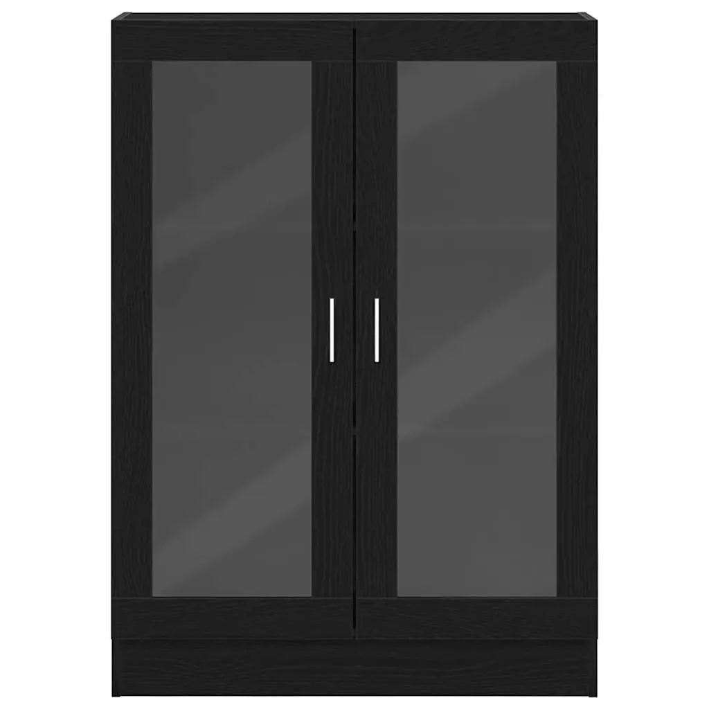 Book Cabinet Black Oak Living Room 82.5x30.5x115 cm Storage Shelves Engineered Wood