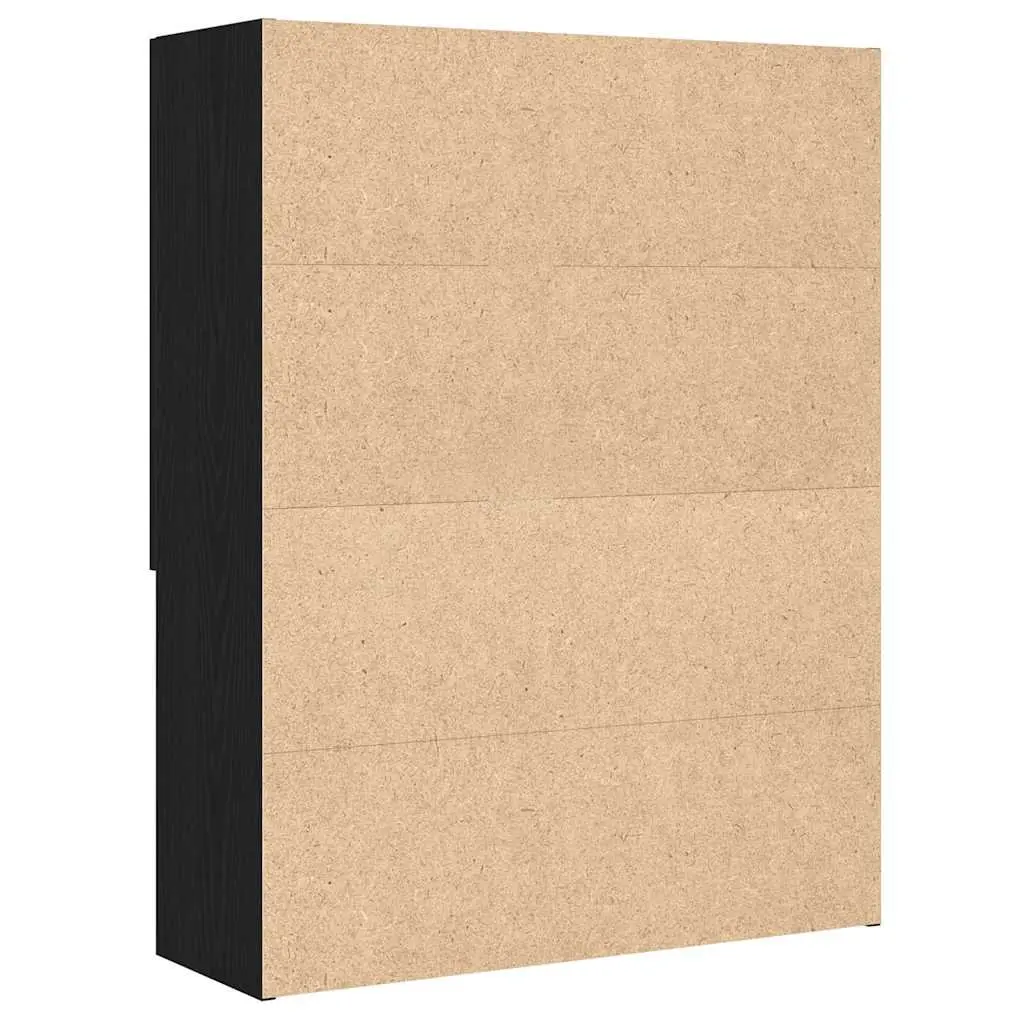 Washing Machine Cabinet Bathroom Laundry Room Black Oak 70.5 x 25.5 x 90 cm