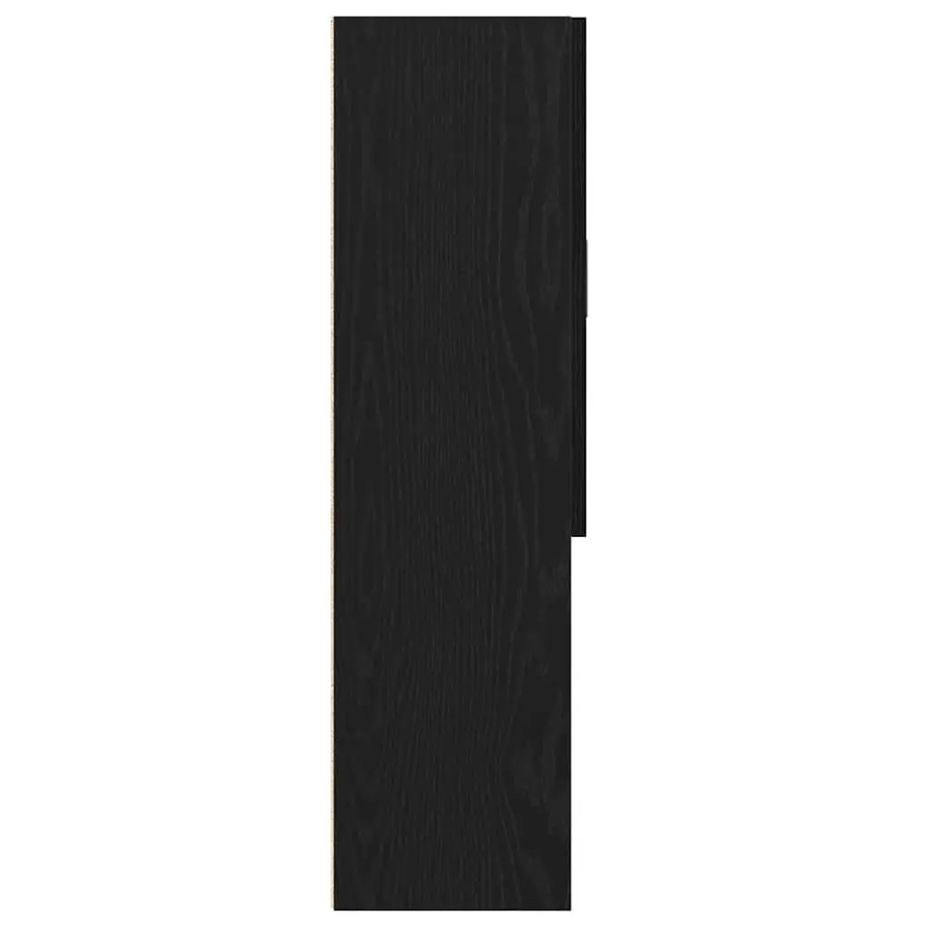 Washing Machine Cabinet Bathroom Laundry Room Black Oak 70.5 x 25.5 x 90 cm