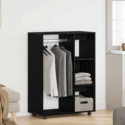 Wardrobe Dimensions: 80x40x110 cm, Black Oak Finish