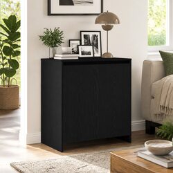 Storage Cabinet Black Oak 70x41x75cm Engineered Wood
