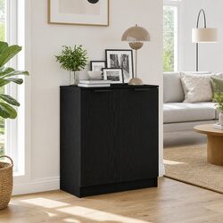 Black Oak Sideboard: 60x30x70cm Modern Storage Solution