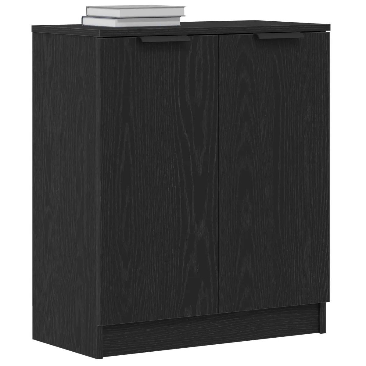 Sideboard Black Oak 60x30x70cm Modern Storage Cabinet Living Dining Room