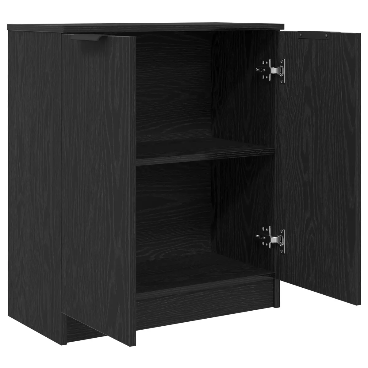 Sideboard Black Oak 60x30x70cm Modern Storage Cabinet Living Dining Room