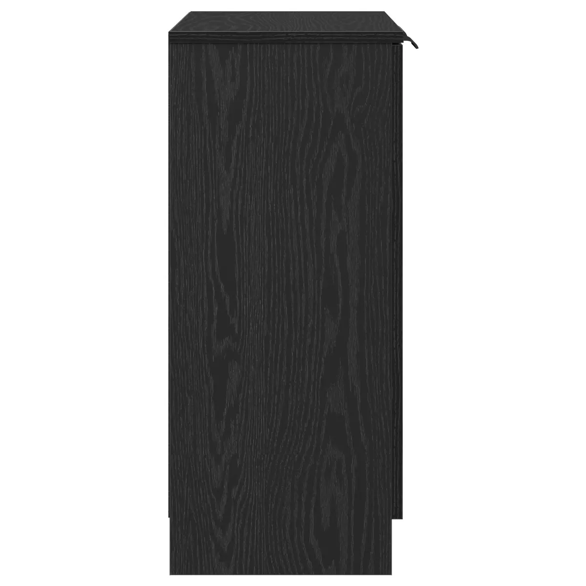 Sideboard Black Oak 60x30x70cm Modern Storage Cabinet Living Dining Room