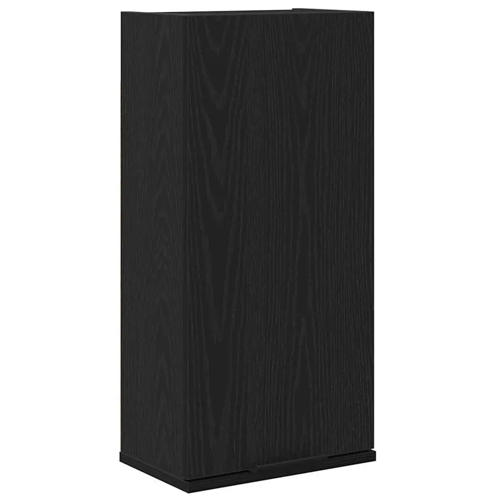 Wall-mounted Bathroom Cabinet Black Oak Engineered Wood Storage Unit 32 x 20 x 67 cm