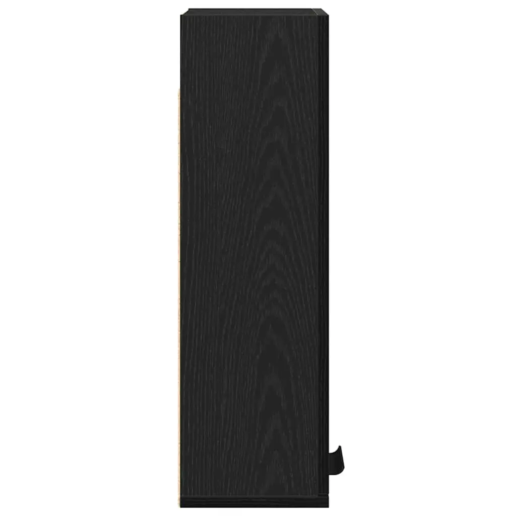 Wall-mounted Bathroom Cabinet Black Oak Engineered Wood Storage Unit 32 x 20 x 67 cm