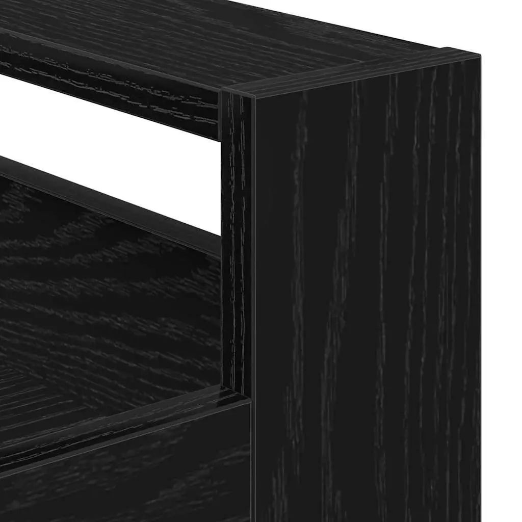Engineered Wood Kitchen Trolley 60 x 45 x 80 cm, Black