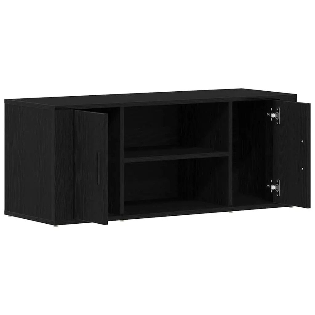 Black Oak Engineered Wood TV Cabinet 100x35x40cm