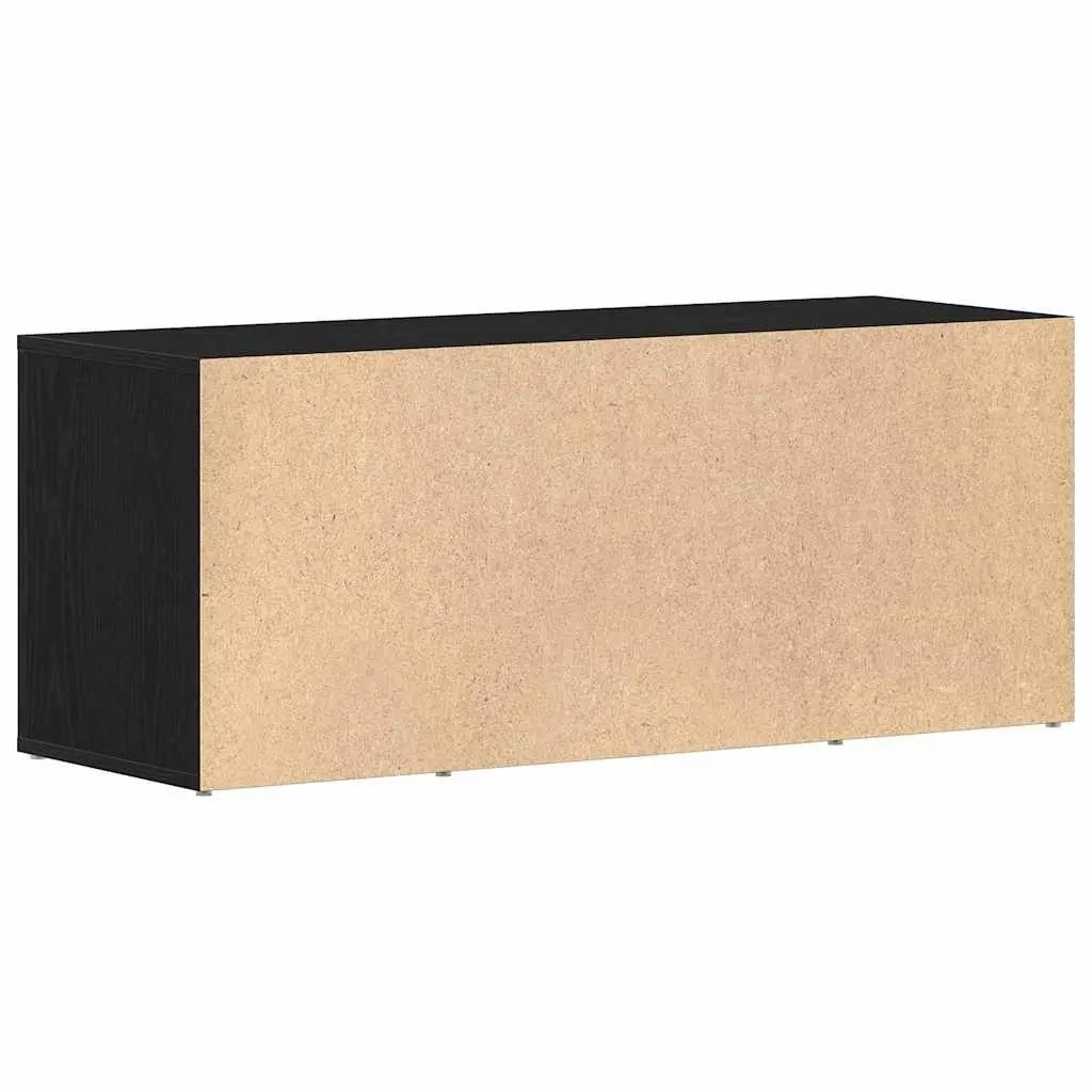 Black Oak Engineered Wood TV Cabinet 100x35x40cm