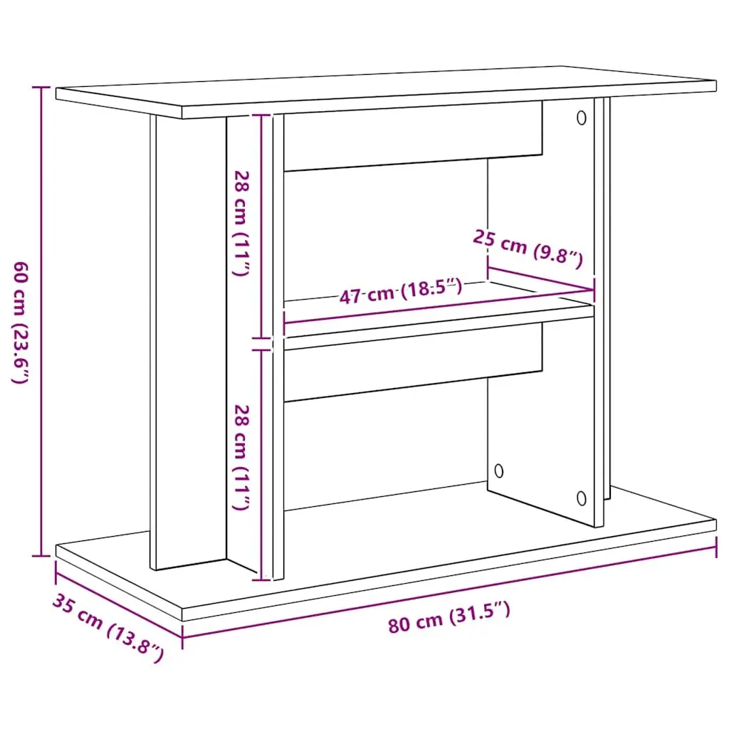 Black Oak 3-Tier Aquarium Stand