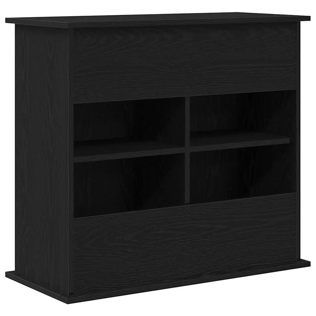 Aquarium Stand Fish Tank Cabinet Storage Black Oak 81 x 36 x 73 cm