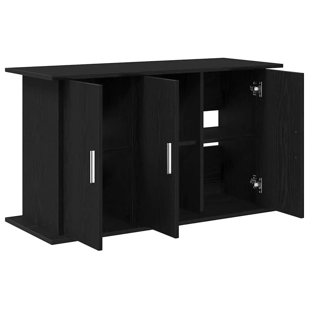 Aquarium Stand Fish Tank Cabinet Storage Black Oak 101x41x58cm Engineered Wood
