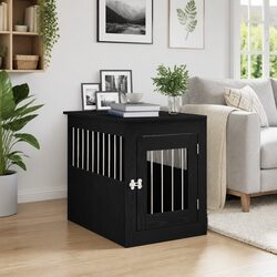 Dog Crate Furniture Specifications: Black Oak End Table