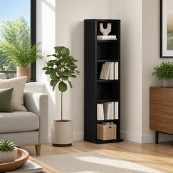 Engineered Wood CD Storage Cabinet - Black Oak