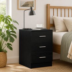 Specifications of Black Oak Bedside Cabinet 38x35x55 cm