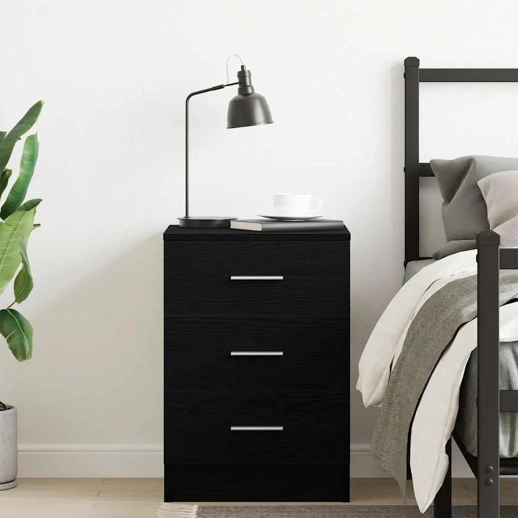 Black Oak Bedside Cabinet 38x35x55 cm