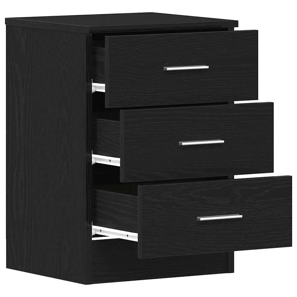 Black Oak Bedside Cabinet 38x35x55 cm
