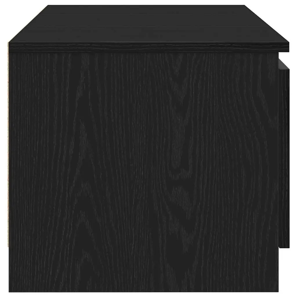 TV Cabinet Living Room Black Oak 140x40x36cm Engineered Wood Storage Unit