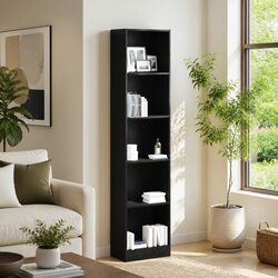 Engineered Wood 5-Shelf Bookcase Dimensions: 40 x 24 x 176 cm