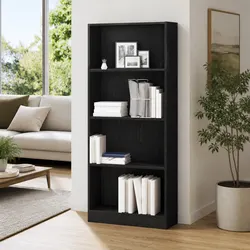 Black Oak Bookshelf 60 x 24 x 143 cm - Specifications