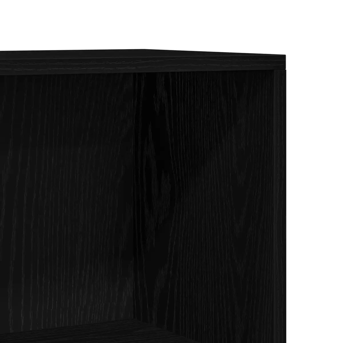 Bookshelf Freestanding Black Oak Modern Storage Unit Living Room Display Shelves
