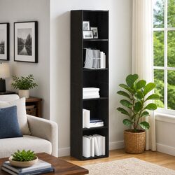 Engineered Wood Book Cabinet Black 40x30x189 cm