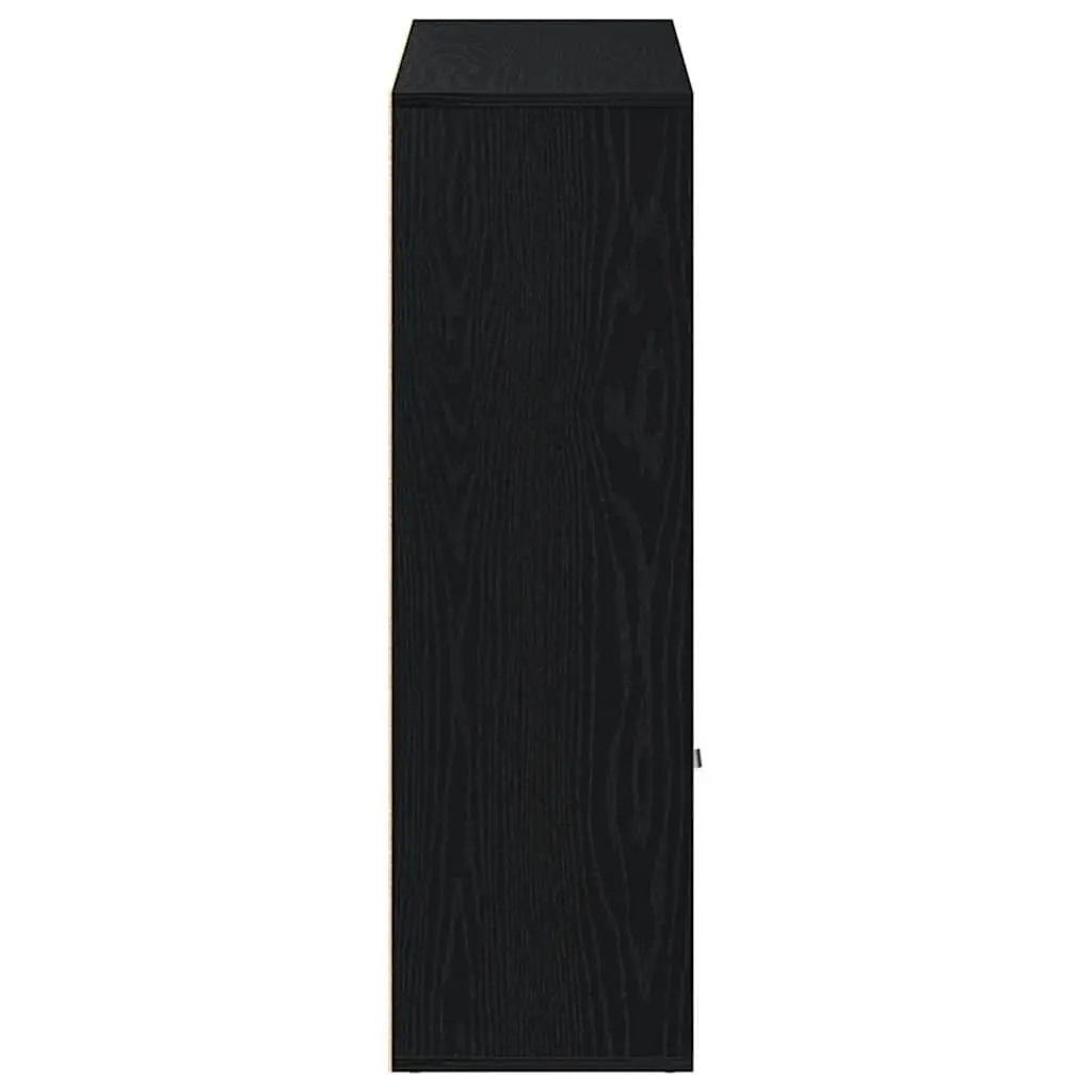 Black Oak 7-Compartment Book Cabinet