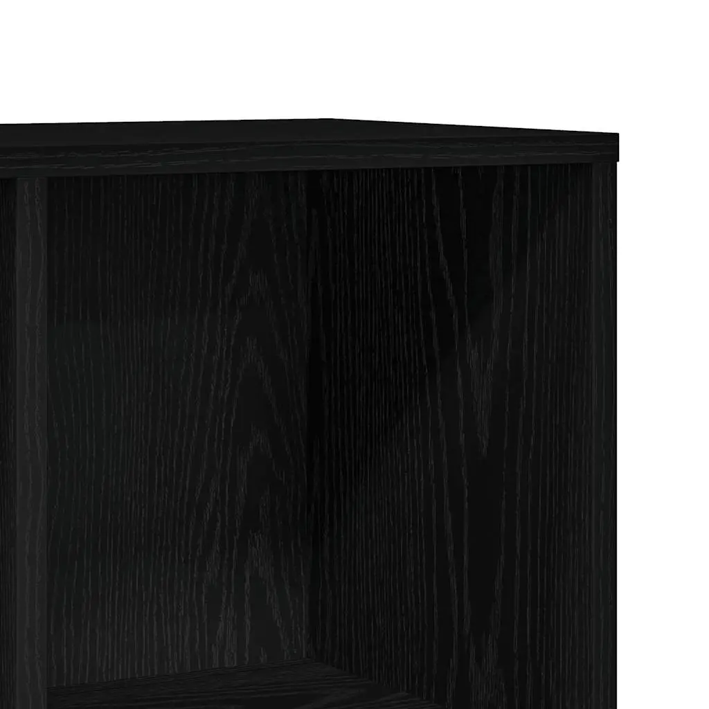 Black Oak 7-Compartment Book Cabinet